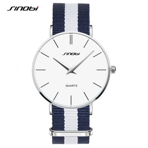 Ultra Slim Men Casual Quartz watch Top Brand Luxury Classic Nylon Strap Men's Wristwatch Japan 2016 relojes hombre Sinobi New - Watch’store