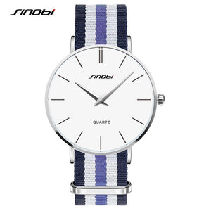 Ultra Slim Men Casual Quartz watch Top Brand Luxury Classic Nylon Strap Men's Wristwatch Japan 2016 relojes hombre Sinobi New - Watch’store
