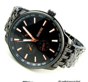 Fashion Black Full Steel Men - Watch’store