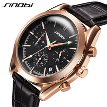 Load image into Gallery viewer, SINOBI Gold Chronograph Military Quartz Watch Men - Watch’store