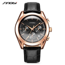 Load image into Gallery viewer, SINOBI Gold Chronograph Military Quartz Watch Men - Watch’store