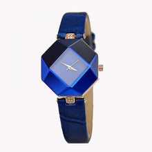 Load image into Gallery viewer, Women Watches Gem Cut Geometry Crystal Leather Quartz - Watch’store