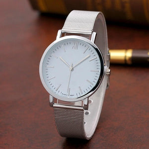 Women Business Casual Stainless Steel Quartz Alloy Round Buckle Watch No - Watch’store