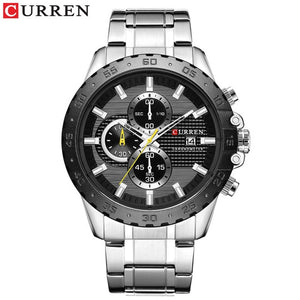 Sport Quartz Watch Man Chronograph Wristwatch Stainless Steel Sporty Mens Clock Male Casual Business CURREN Watch montre homm - Watch’store