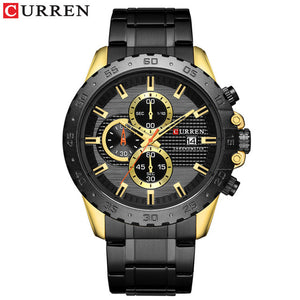 Sport Quartz Watch Man Chronograph Wristwatch Stainless Steel Sporty Mens Clock Male Casual Business CURREN Watch montre homm - Watch’store
